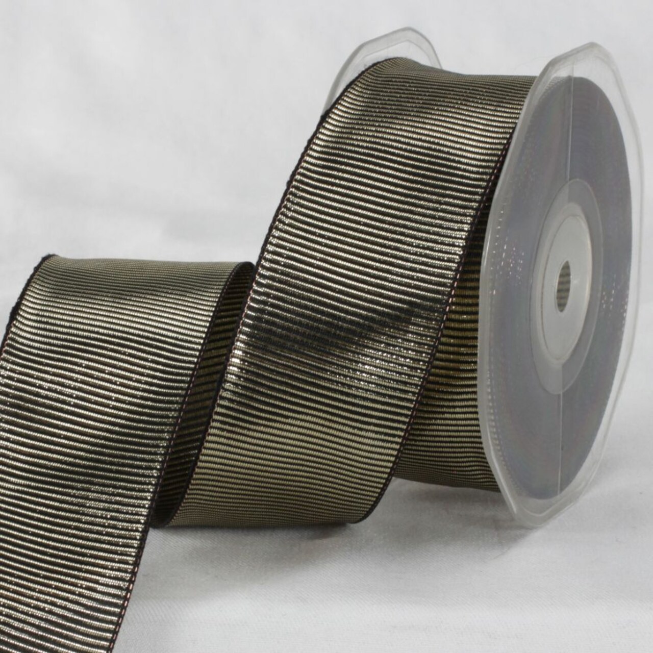 The Ribbon People Black and Gold Colored Striped Craft Ribbon 1.5" x 22 Yards